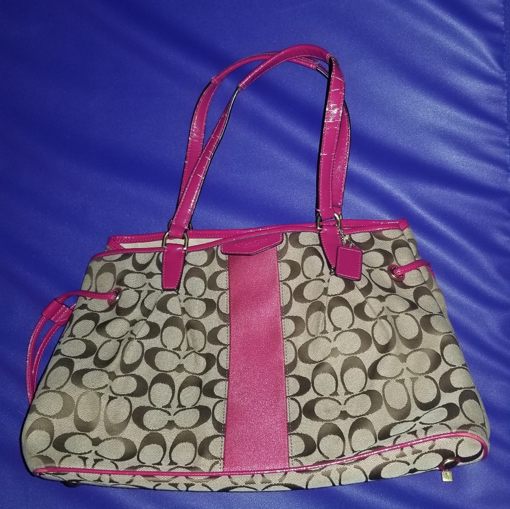 Coach Signature Drawstring Satchel